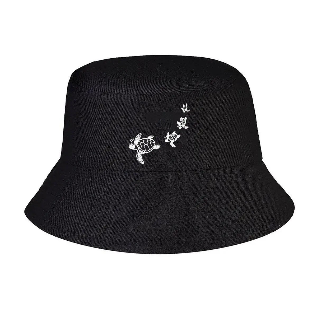 Seagull Wave Pattern Coastal Summer Beach Bucket Hat