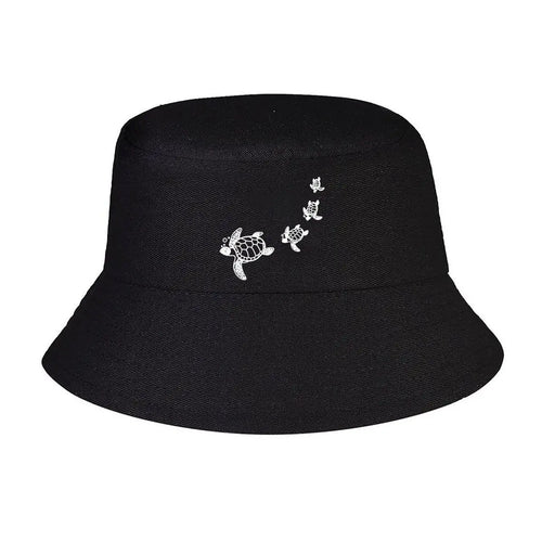 Seagull Wave Pattern Coastal Summer Beach Bucket Hat