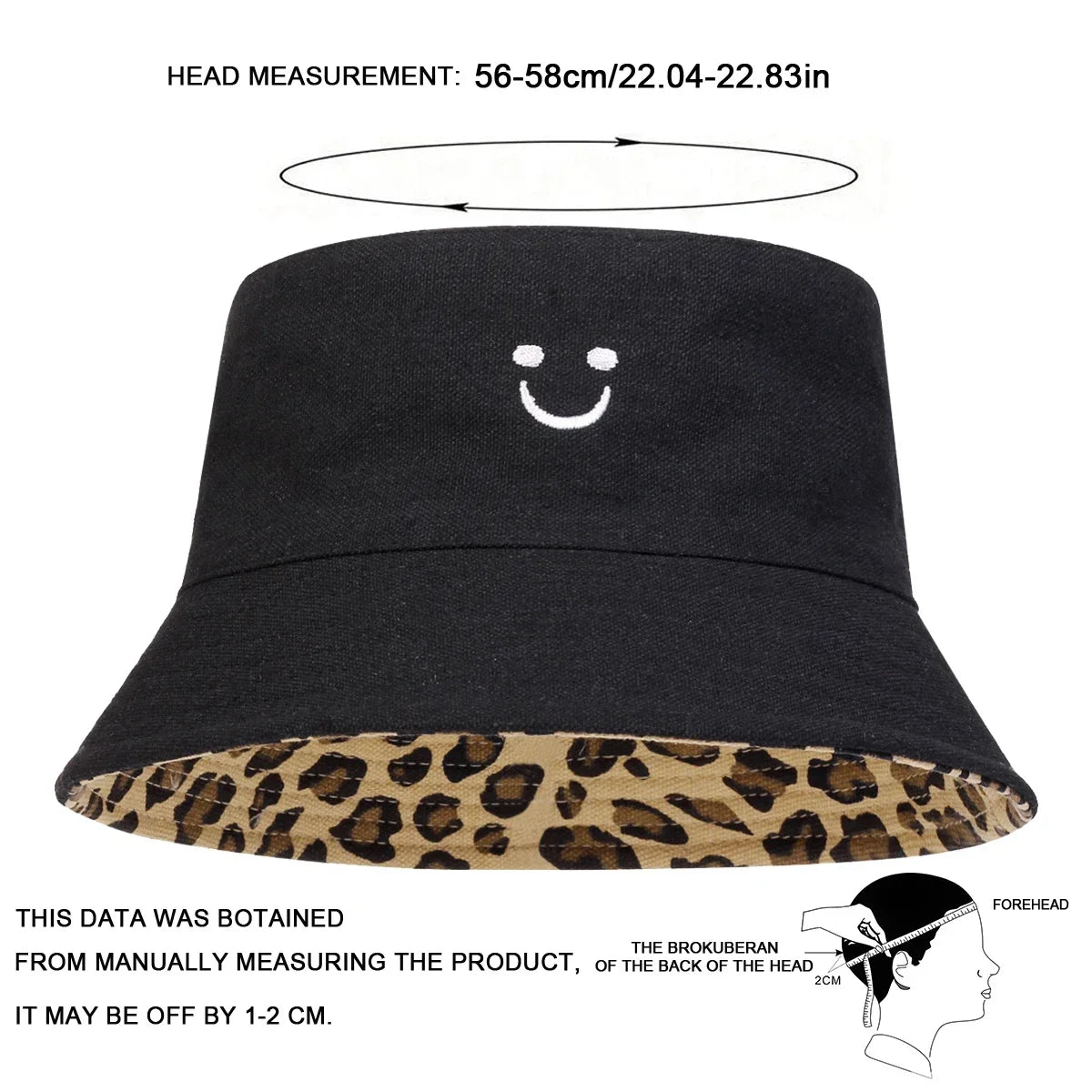 Smiling Leopard Double-Sided Bucket Hat