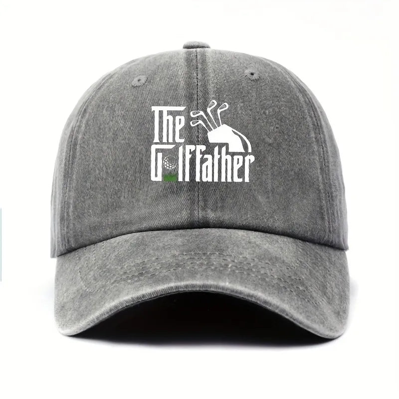The Golffather Distressed Cotton Adjustable Baseball Cap
