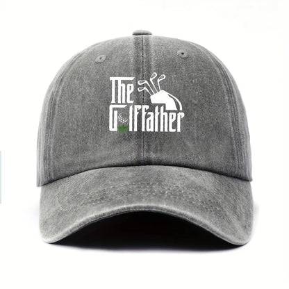 The Golffather Distressed Cotton Adjustable Baseball Cap