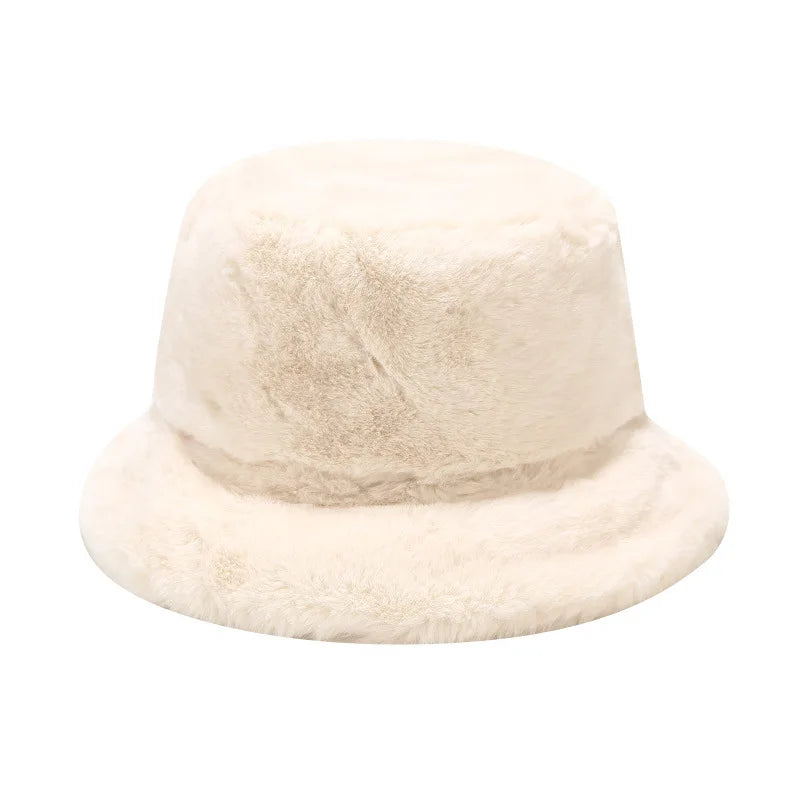 Fluffy Faux Fur Winter Bucket Hat