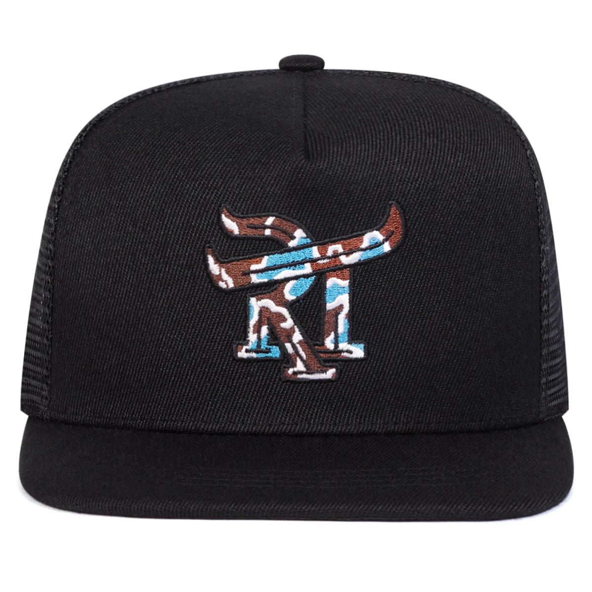 Unisex RT Letter Embroidery Hip-hop Net Hats