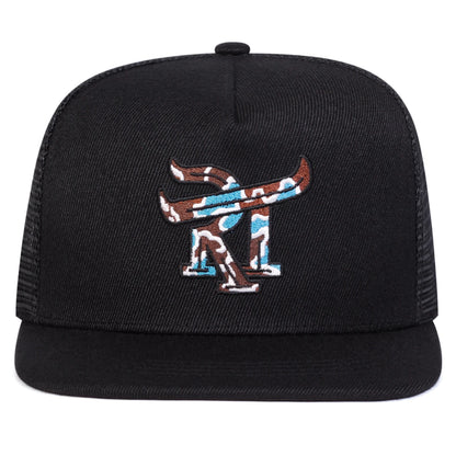 Unisex RT Letter Embroidery Hip-hop Net Hats