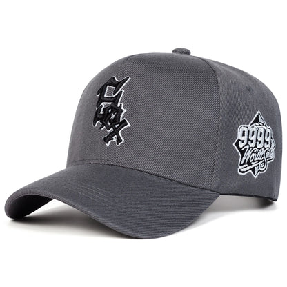 Unisex SOX Letter Embroidered Adjustable Baseball Cap