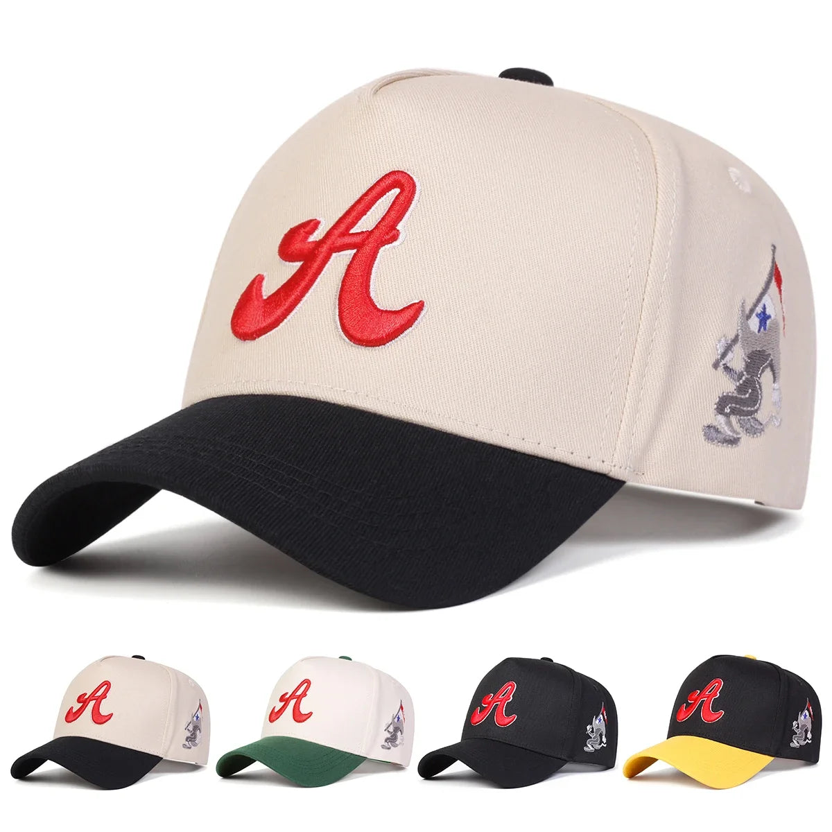 Unisex A Letter Embroidery Casual Outdoor Baseball Cap