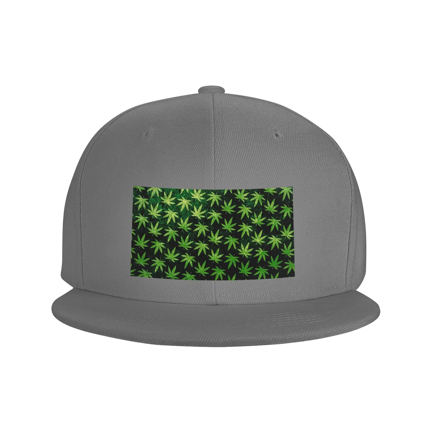 Cannabis Leaf Graphic Pattern Snapback Cap