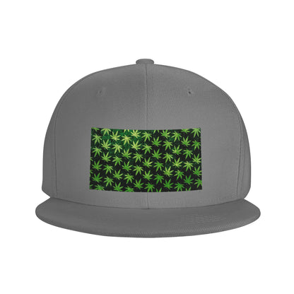 Cannabis Leaf Graphic Pattern Snapback Cap