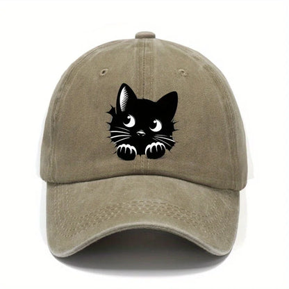 Cute Cat Print Adjustable Outdoor Baseball Cap