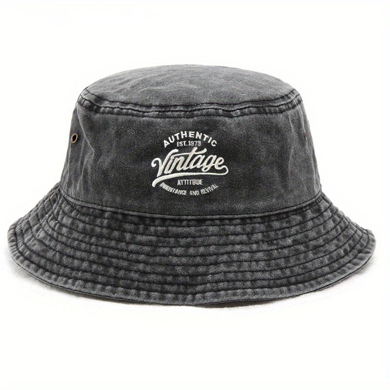 Retro Washed Distressed Vintage Outdoor UV Protection Bucket Hat