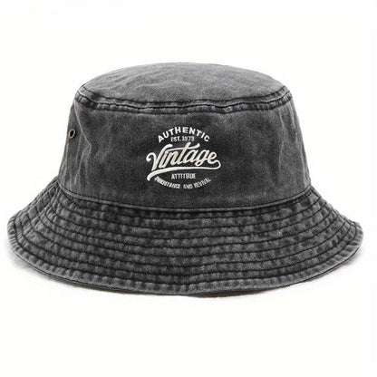 Retro Washed Distressed Vintage Outdoor UV Protection Bucket Hat