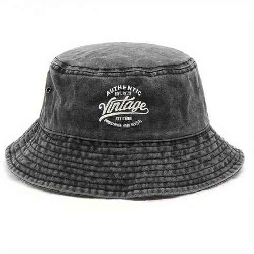 Retro Washed Distressed Vintage Outdoor UV Protection Bucket Hat