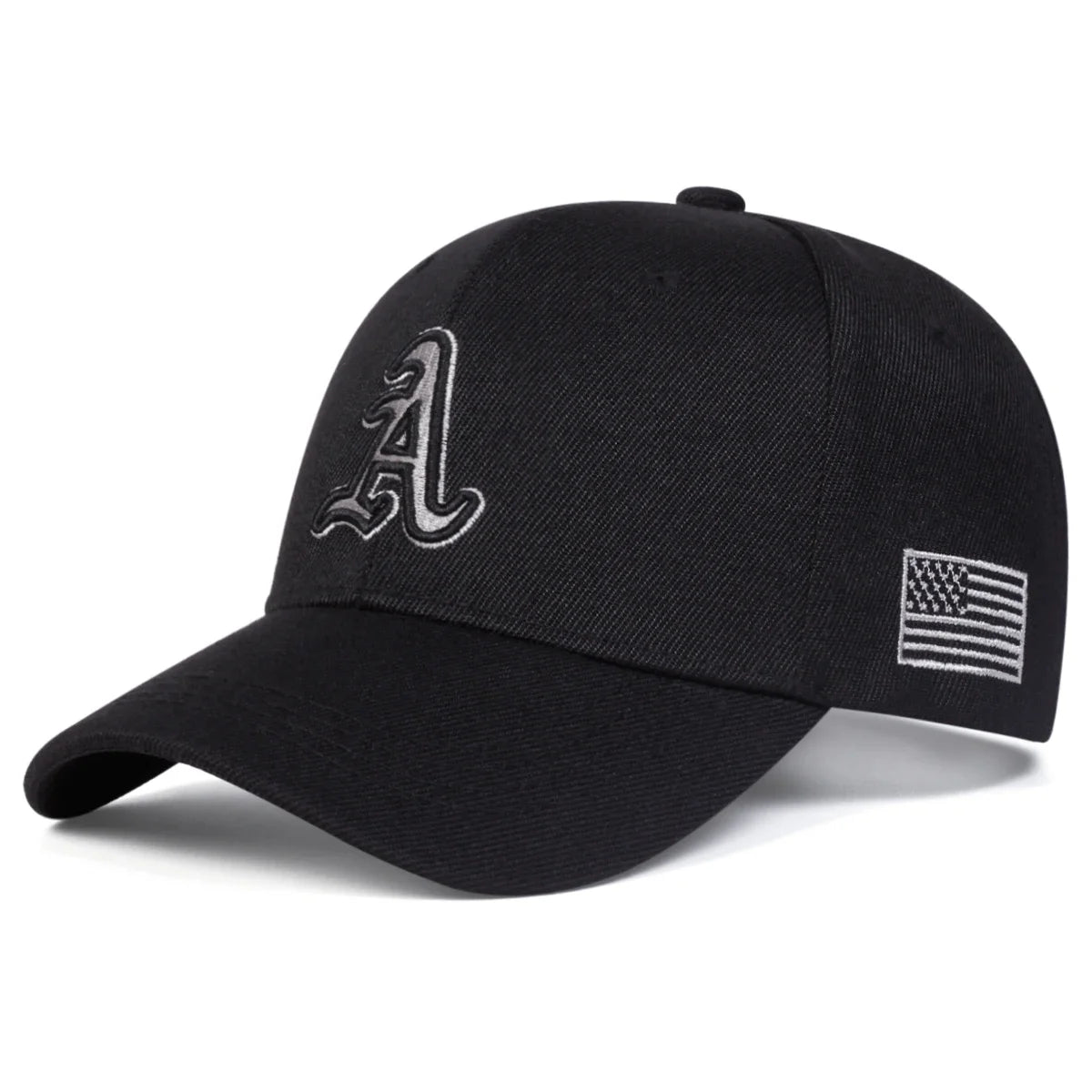 Unisex A Letter Embroidery Side American Flag Baseball Cap