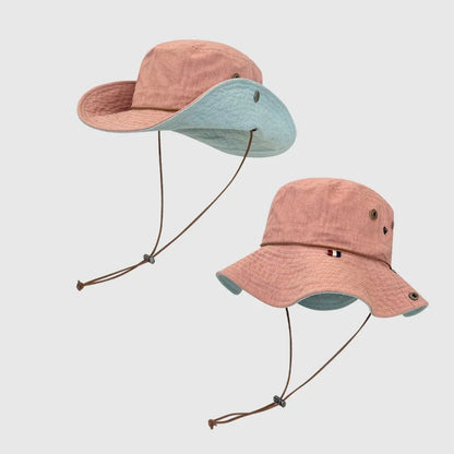 Unisex Solid Color Cotton Summer Bucket Hat