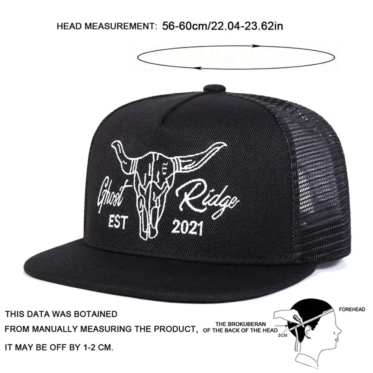 Ox Head Letter Embroidery Outdoor Snapback Cap