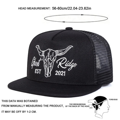 Ox Head Letter Embroidery Outdoor Snapback Cap