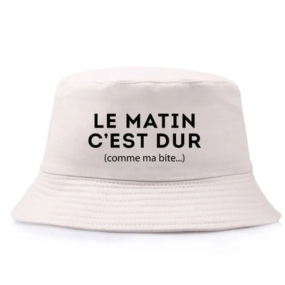 Reversible Funny Streetwear Bob Le Matin Bucket Hat