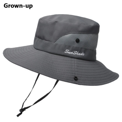 Summer Foldable Breathable Ponytail Mask Bucket Hat