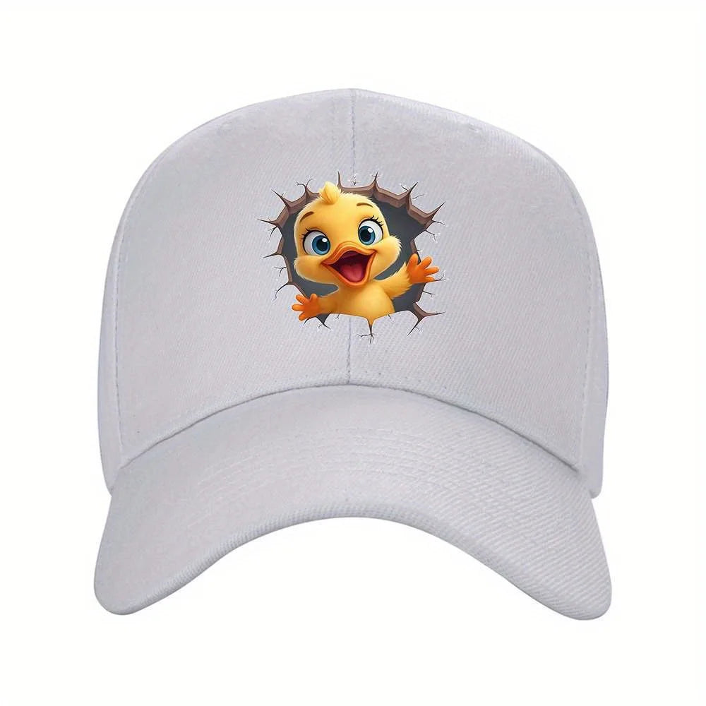 Cute Cartoon Duck Face Adjustable Baseball Cap