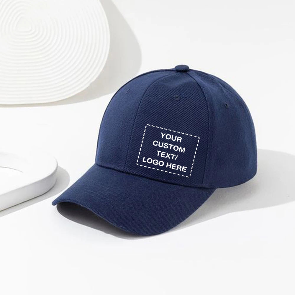 Customized Side Logo Printed Baseball Cap