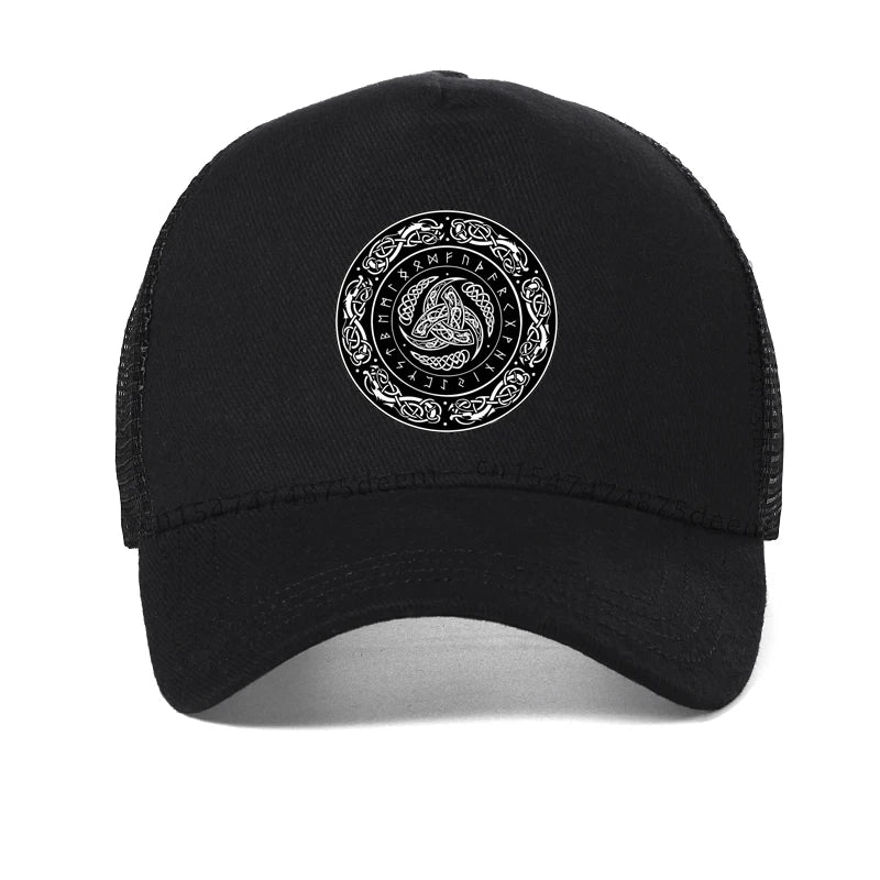 Vikings Ragnar Lothbrok Odin Horn Mesh Baseball Cap