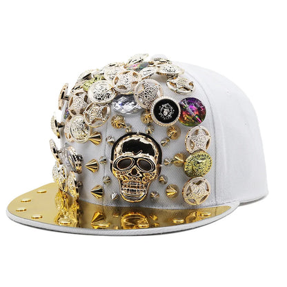 Luxury Rivet Punk Snapback Cap