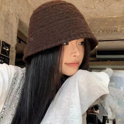 Unisex Knitted Winter Warm Fisherman Bucket Hat