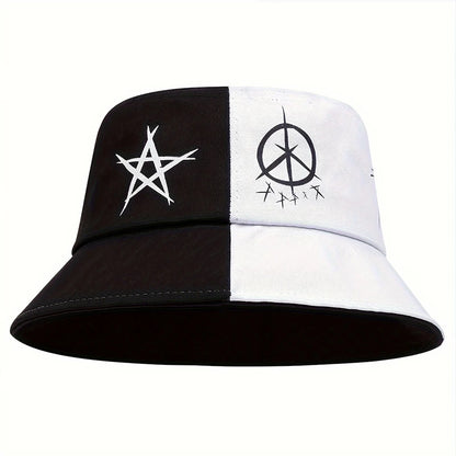 Eyes Graffiti Printed Fisherman Hat Outdoor Fishing Sun Hat