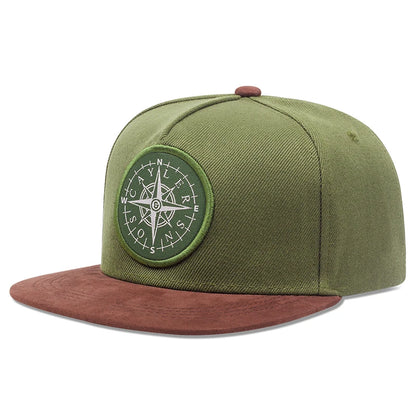 Unisex NSWE Compass Colorblock Streetwear Baseball Cap