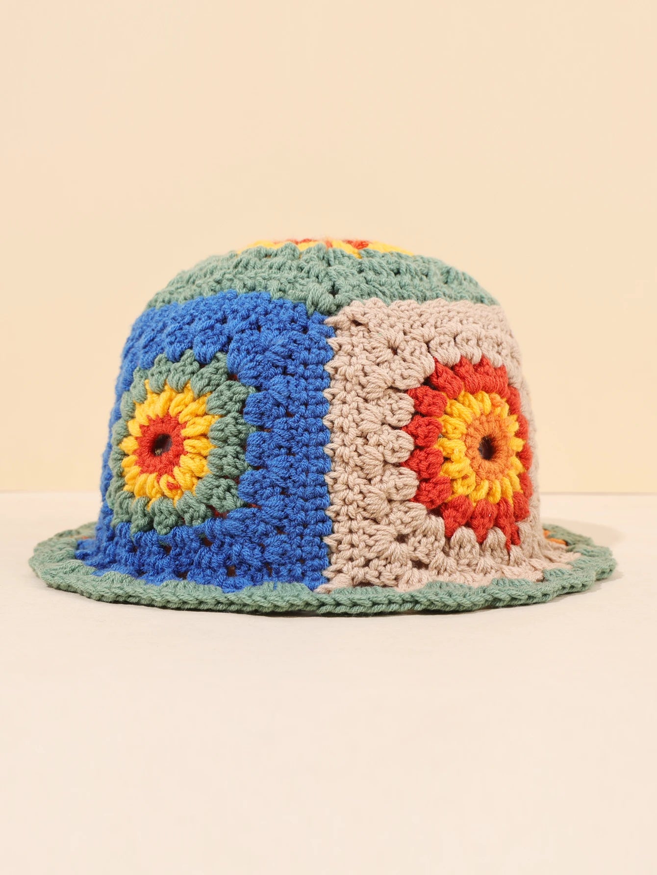 Warm Hollow Handmade Knit Bucket Hat
