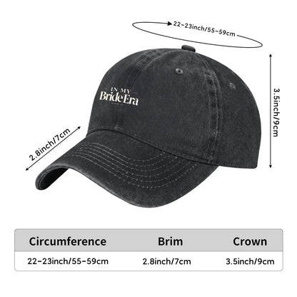 In My Bride Era Distressed Denim Baseball Cap
