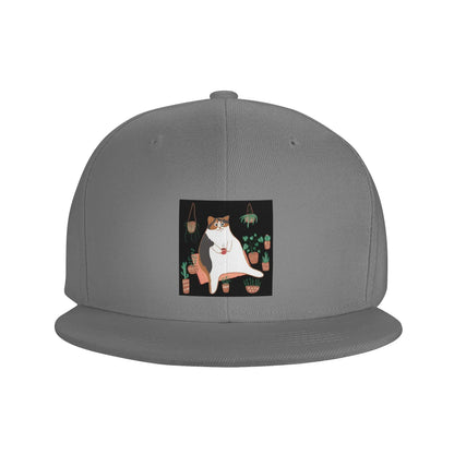 Calico Cat With Potted Plants Cute Graphic Snapback Cap