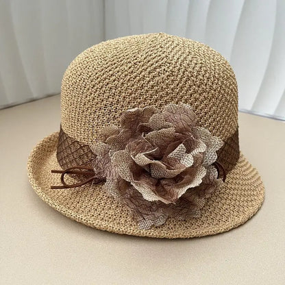 Women’s Round Top Curled Edge Sun Hat