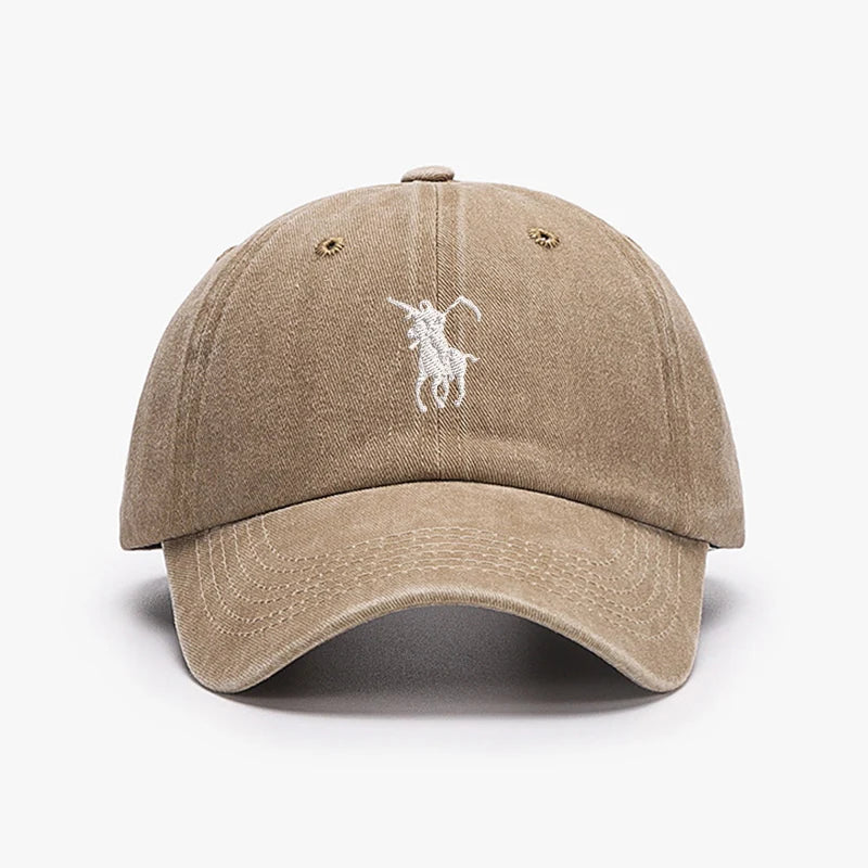 Grim Reaper Japan Embroidered Washed Cotton Baseball Cap
