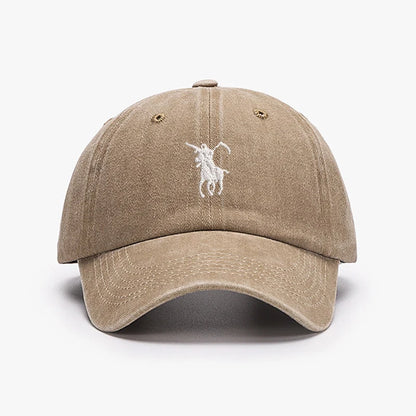 Grim Reaper Japan Embroidered Washed Cotton Baseball Cap