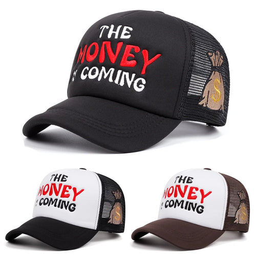 Money Bag Embroidered Hip Hop Baseball Hat