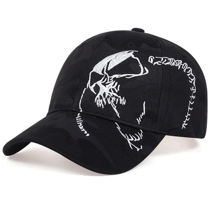 Unisex Side Skull Pattern Embroidery Baseball Caps