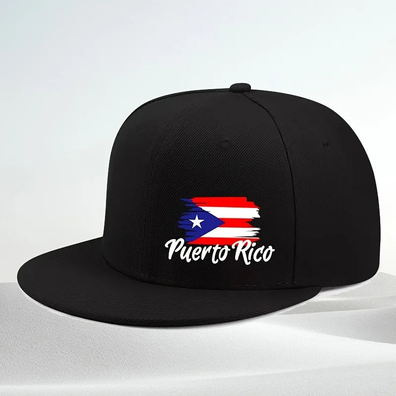 Puerto Rico Flag Brush Stroke Snapback Cap