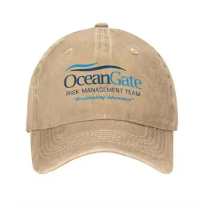 Washed Vintage Letter Print Baseball Cap