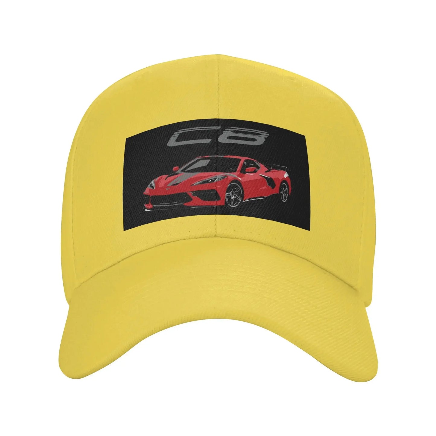 Red Chevy Corvette C8 Baseball Cap
