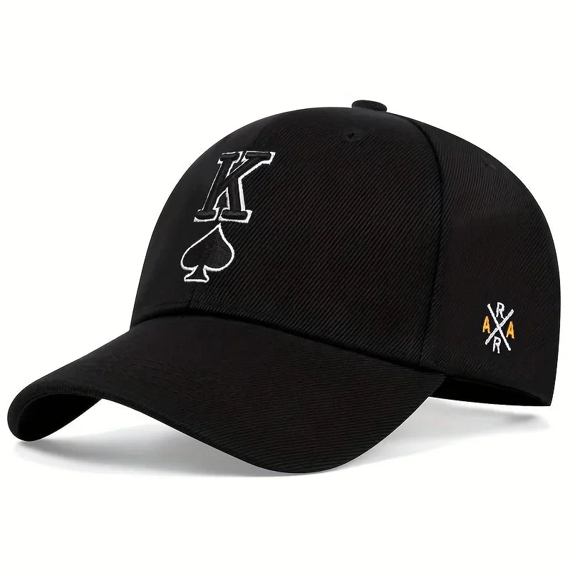 Unisex Spades K Embroidery Baseball Caps