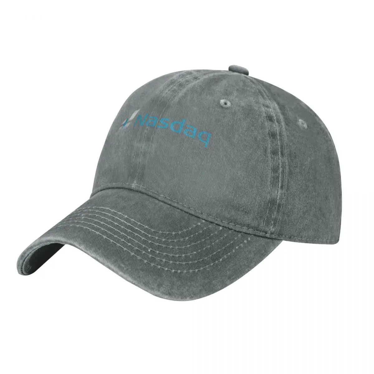 Nasdaq Logo Knitted Denim Trucker Baseball Cap