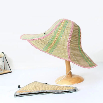 Foldable Rattan Fisherman Bucket Hat