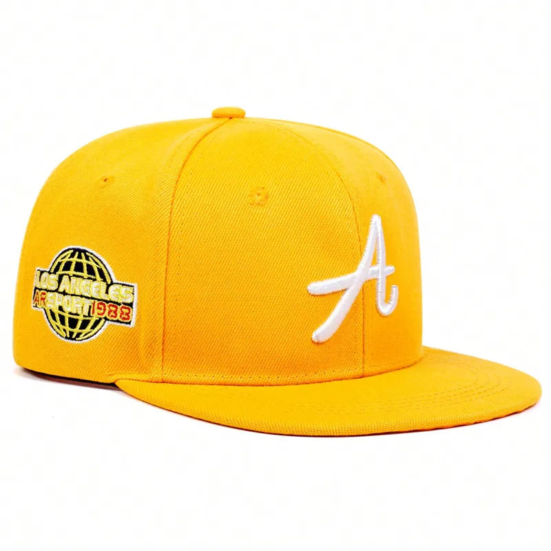 Unisex Gothic Letter Embroidery Snapback Cap
