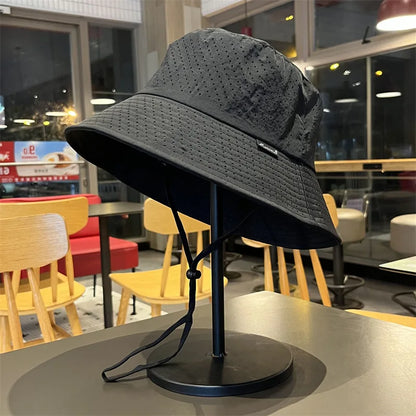 Summer Mesh UV Windproof Lightweight Bucket Hat