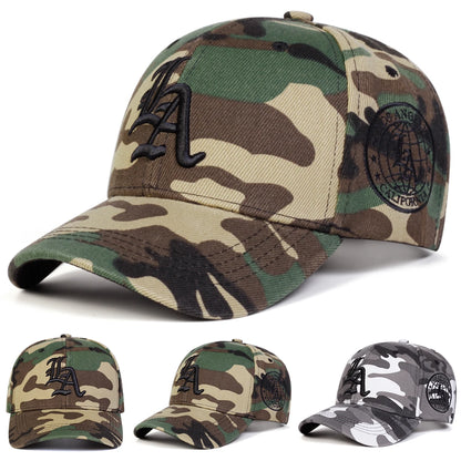 Unisex Gothic LA Camouflage Embroidery Baseball Cap