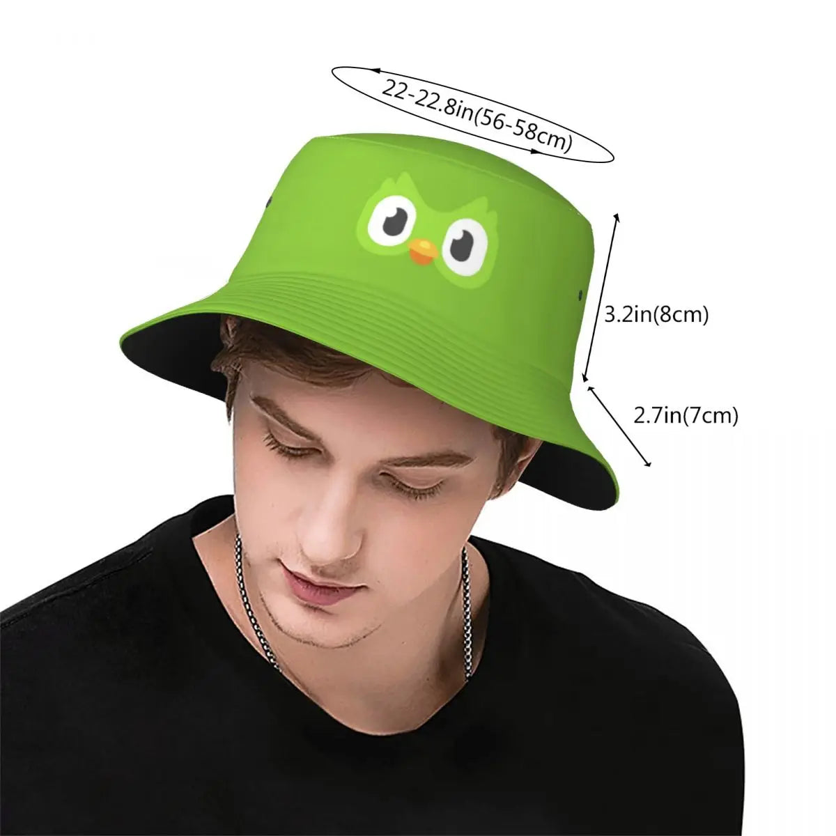 Duolingo Owl Duo Kids Summer Reversible Bucket Hat