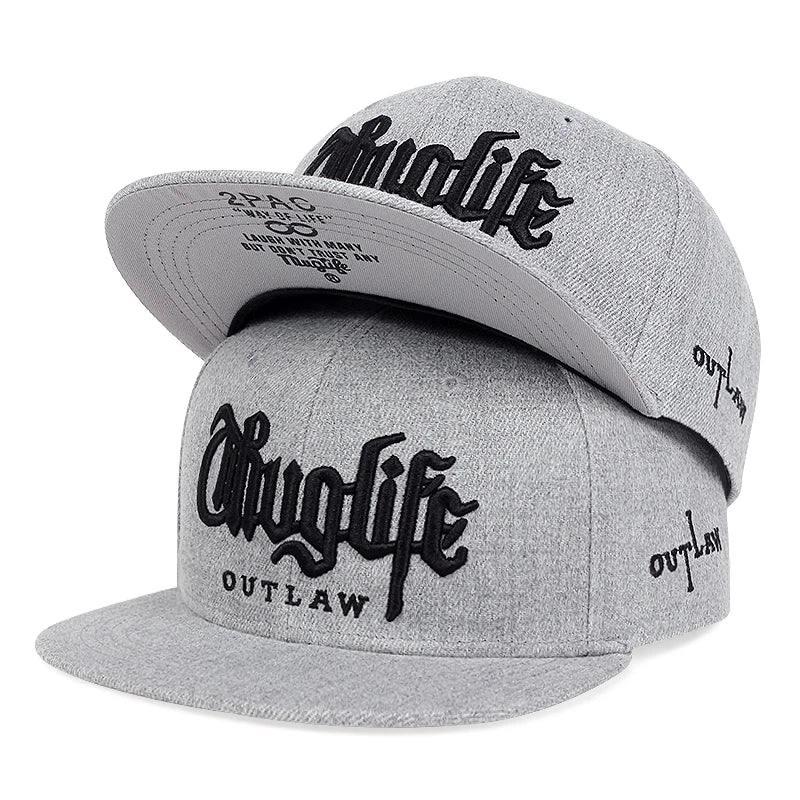 Thuglife Embroidery Snapback Hat Unisex