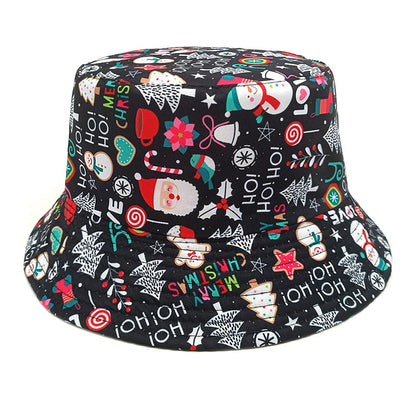 Santa Claus Christmas Printed Bucket Hat