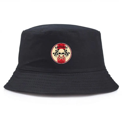 BASTARDS Skull Sunglasses Printed Black Bucket Hat